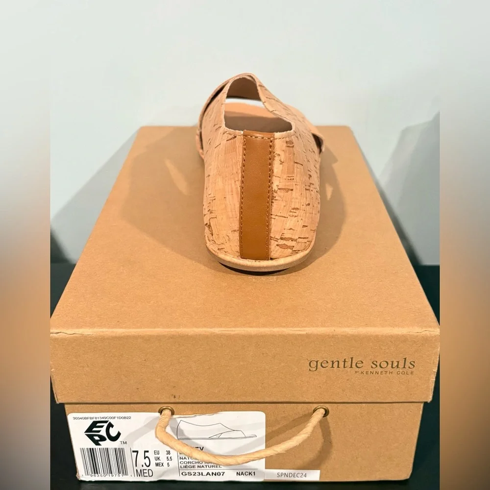 Gentle Souls Women's Laniey Slip-On Sandals | color: natural cork | size: 7.5 - Picture 2 of 6